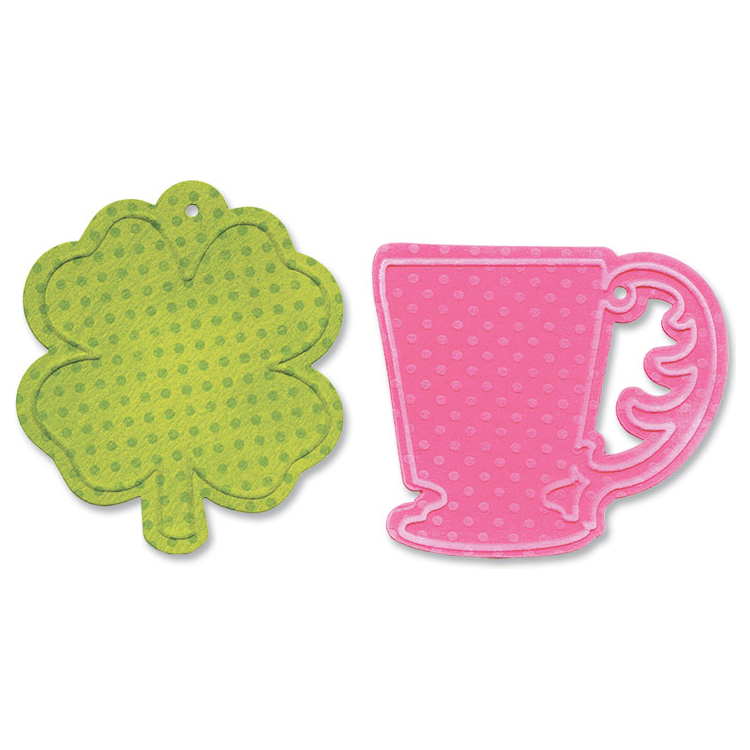 659182-91515 SIZZIX BIGZ CUT PUNCHES - CUP & CLOVER TAGS - Image 1