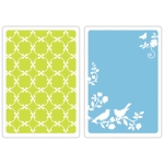SIZZIX RELIEF FOLDERS - SONGBIRDS & LATTICE SET