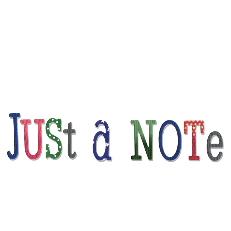 660111-104367 SIZZIX THINLITS CUT DIES - JUST A NOTE ALPHABET - Image 1