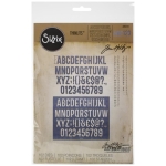 SIZZIX THINLITS CUT DIES - ALPHANUMERIC (2.54CM H)