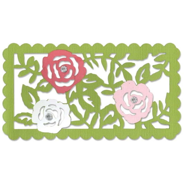 660747-113981 SIZZIX THINLITS CUTTING DIES - ROSE VINES - Image 1