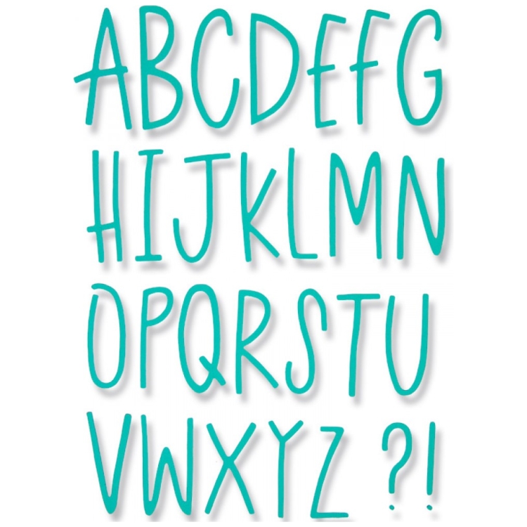 661040-111627 SIZZIX THINLITS CUT PUNCHES - DELICATE LETTERS - Image 1