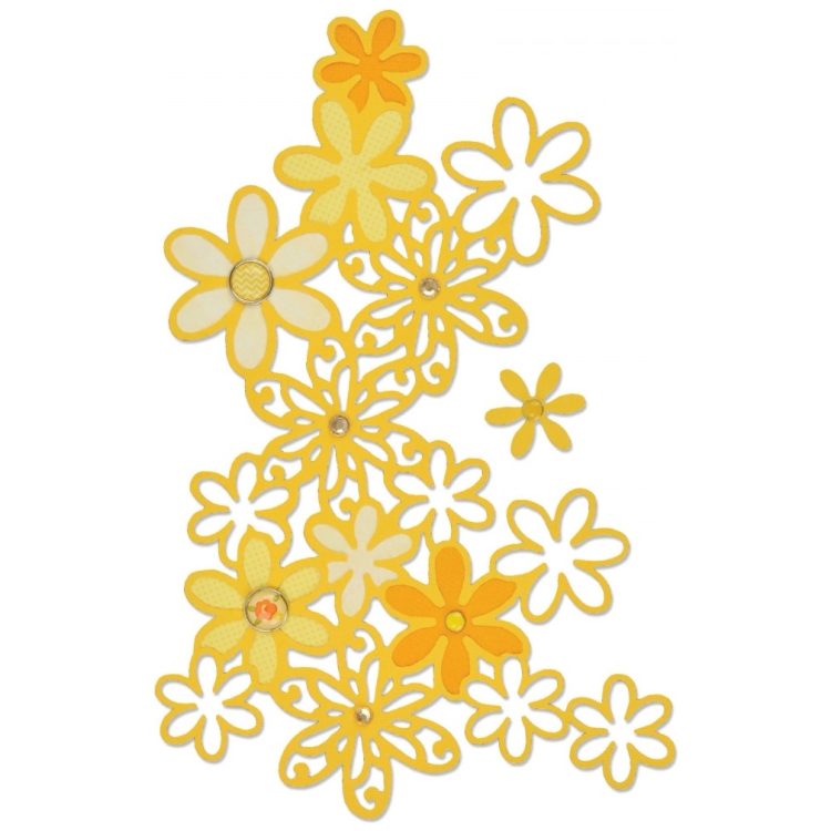 SIZZIX THINLITS CUTTING DIES - DRIFTING DAISY - Image 1