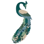 SIZZIX THINLITS CUT DIES - PEACOCK