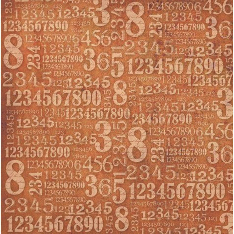 712232 STAMPERIA NUMBERS DECOUPAGE RICE PAPER 50/50 - DFT223 - Image 1