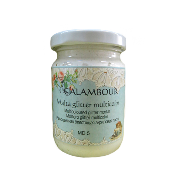 718052 CALAMBOUR MD5 150ML ACRYLIC GLITTER PASTE - WHITE - Image 1