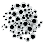 FOLIA EYES FOR DECORATION 100 PCS