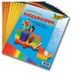 FOLIA COLORED CORRUGATED CARDBOARD ON A RAINBOW BLOCK 25/35 CM. 10 SHEETS