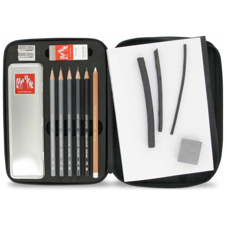 CARAN D'ACHE GRAPHITE LINE BOOK GIFT GRAPHIC SET - Image 1
