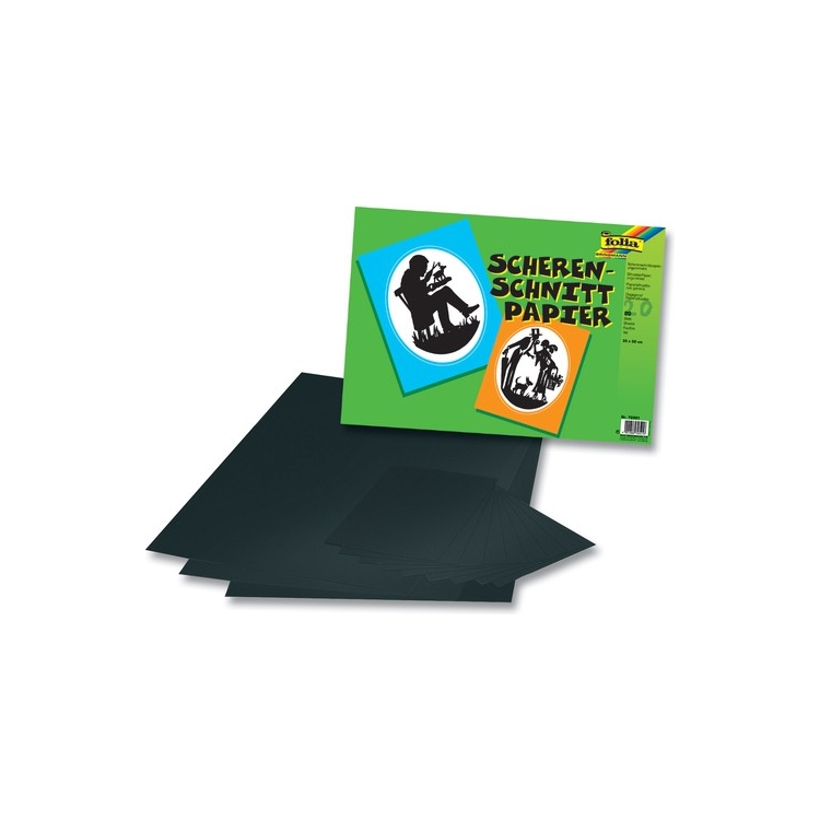 FOLIA SILHOUETTE PAPER A5 FORMAT 10 SHEETS 10 G - Image 1