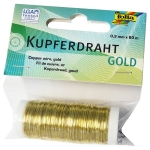 FOLIA COPPER WIRE 0.3 MM X 80 M - GOLD