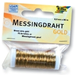 FOLIA BRASS WIRE 0.3 MM X 80 M - GOLD