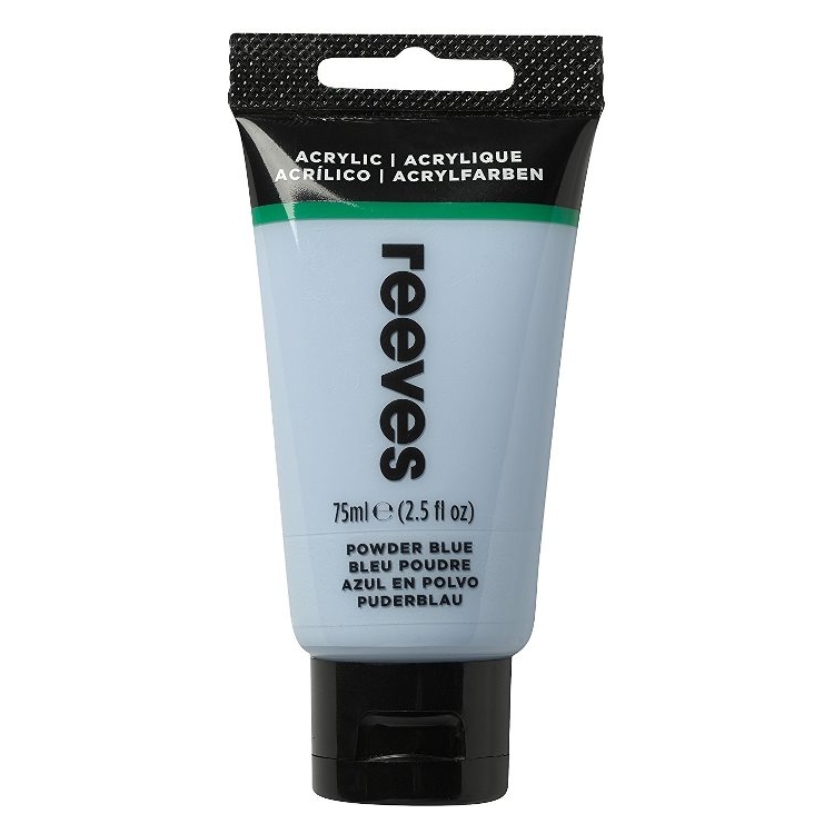 834365-146626 REEVES ACRYLIC PAINT 75 ML - BLUE LIGHT 8341365 - Image 1