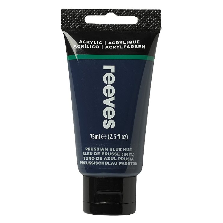 834380-146622 REEVES ACRYLIC PAINT 75 ML - PRUSSIAN BLUE 8341380 - Image 1