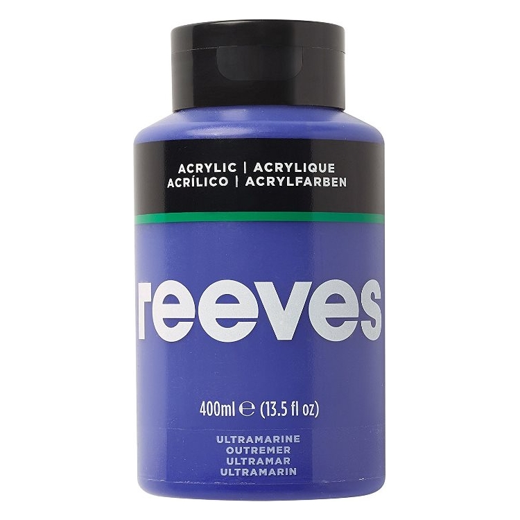 836340-146668 REEVES ACRYLIC PAINT 400 ML - ULTRAMARINE 8361340 - Image 1