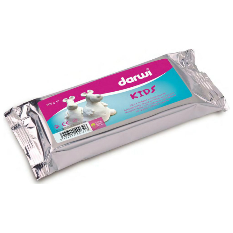 851900-127882 DARWI SELF-DRYING CHILDREN'S CLAY 1000 G -WHITE - Image 1