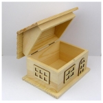 NEWART WOODEN BOX - HOUSE 16/13.5/11.5 CM - AS-WB32