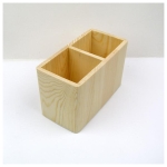 NEWART WOODEN DOUBLE PENCIL CASE - 16/8/10 - AS-WB48 - GR035
