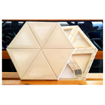VINCENT 20 CM 6 PCS. PRIMED HEXAGON CANVAS, 280 G.