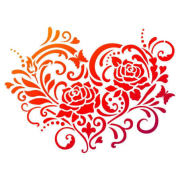 VIVA DÉCOR UNIVERSAL PATTERN A4 - ROSE HEART