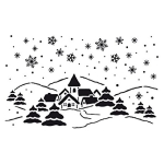 VIVA DECOR UNIVERSAL PATTERN A3 - WINTER VILLAGE