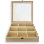 NEWART WOODEN TEA BOX - 24/24/6 - AS-WB-93