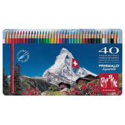 CARAN D'ACHE WATERCOLOR PENCILS PRISMALO SET 40 CV