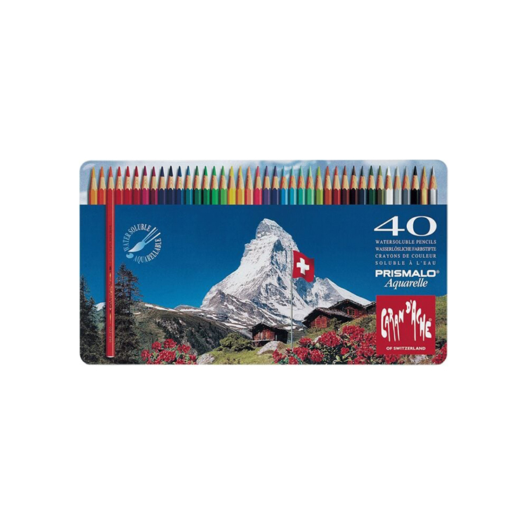 999340 CARAN D'ACHE WATERCOLOR PENCILS PRISMALO SET 40 CV - Image 1