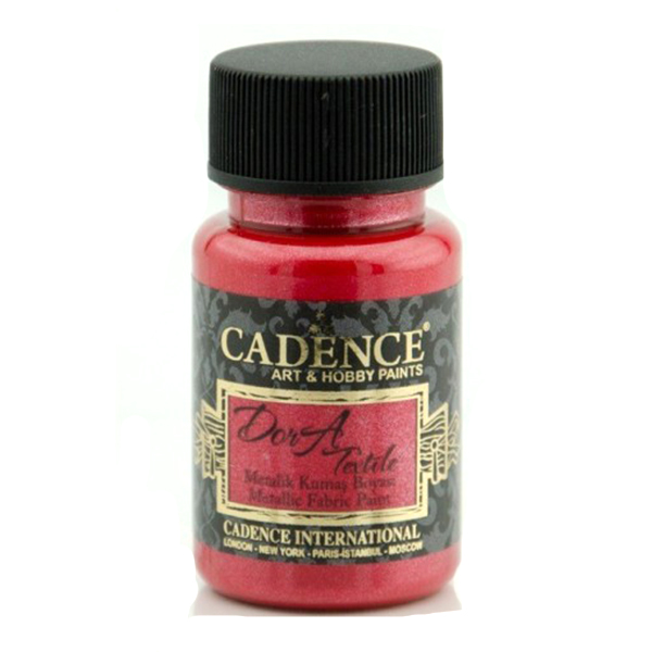 113300 CADENCE TEXTILE DYE METALLIC DORA 50 ML. - RED 1133 - Image 1