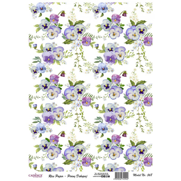 147568 CADENCE DECOUPAGE RICE PAPER A4 - 568 - Image 1