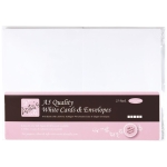 DOCRAFTS CARDS WITH ENVELOPES 14.9/21 25 PCS. WHITE - 1514020