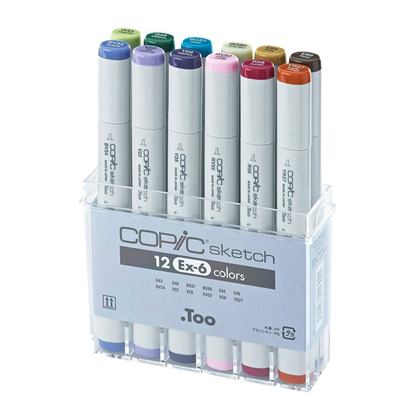 217503 COPIC SKETCH SET - 12 COLORS SET EX-6 - Image 1