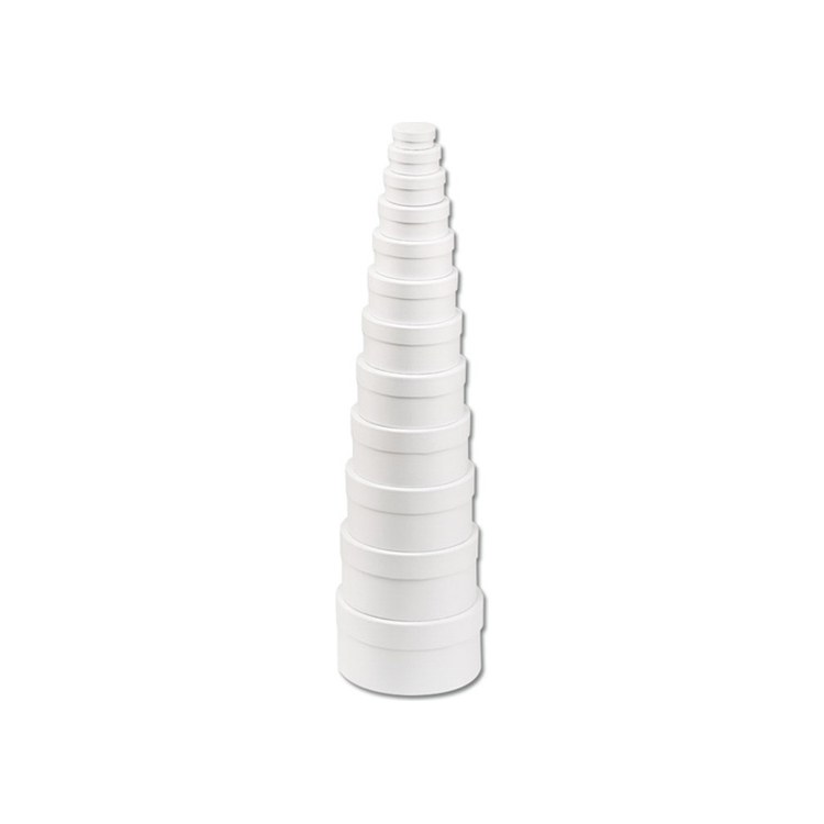 320013 FOLIA ROUND CARDBOARD BOX - WHITE 15 CM. - Image 1
