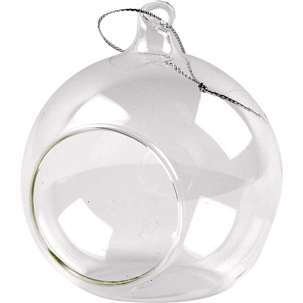 55950- CREATIV GLASS BEADS FOR DECORATION 8CM WITH HOLE - 55950 - Image 1