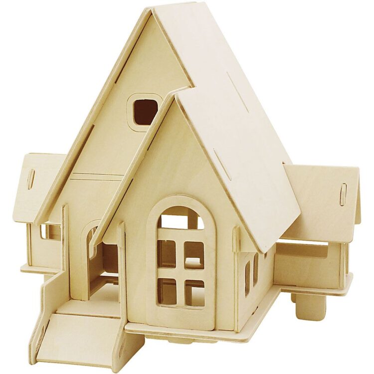 57874_1_1 CREATIV 3D WOODEN PUZZLE HOUSE 57874 - Image 1
