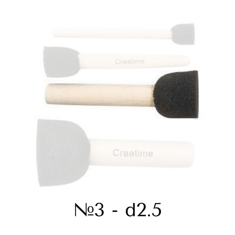 CREATIV ROUND BRUSH PAD # 3 - D: 2.5 CM - Image 1