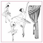 STAMPERIA DANCER DECOUPAGE RICE PAPER 50/50 - DFTM19
