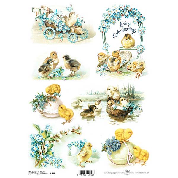 828 ITD COLLECTION DECOUPAGE RICE PAPER A4 - R0828 - Image 1