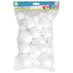DOCRAFTS STYROFOAM BALLS 40 PCS. ASSORTED CPT 827905