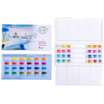 WHITE NIGHTS WATERCOLOR PAINT SET "FANTASY" 24 PANS IN PLASTIC BOX