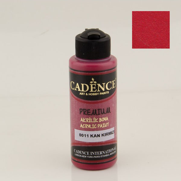 001100 CADENCE ACRYLIC PAINT PREMIUM 120 ML. - BLOOD RED 0011 - Image 1