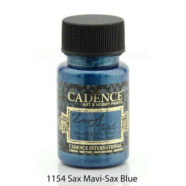 115400 CADENCE TEXTILE DYE METALLIC DORA 50 ML. - SAX BLUE 1154 - Image 1