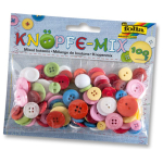 FOLIA BUTTONS FOR DECORATION - 100 G. ASSORTED