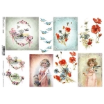 ITD COLLECTION DECOUPAGE RICE PAPER A4 - R1336