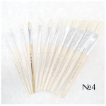 STANDART BRUSH BRISTLES WITH SHORT HANDLE No. 4