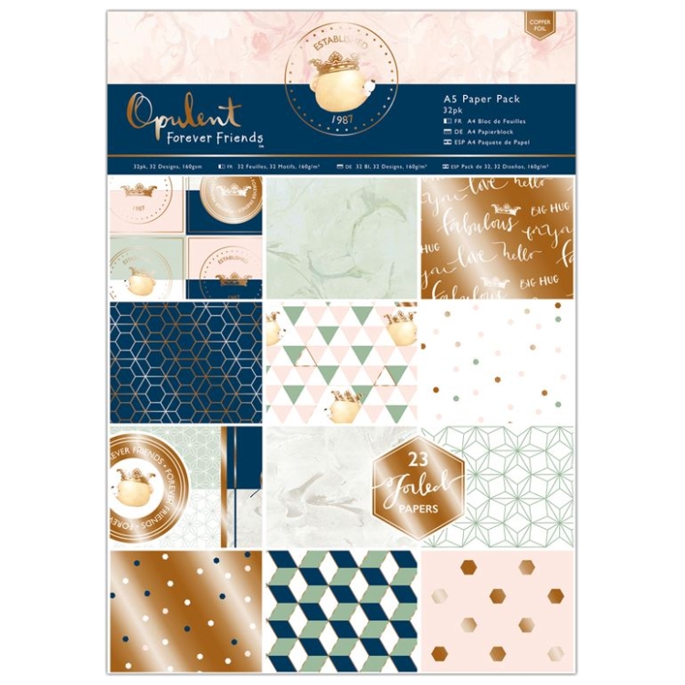 160123-161571 DOCRAFTS DESIGNER PAPER A5 ASSORTED - FFS 160123 - Image 1