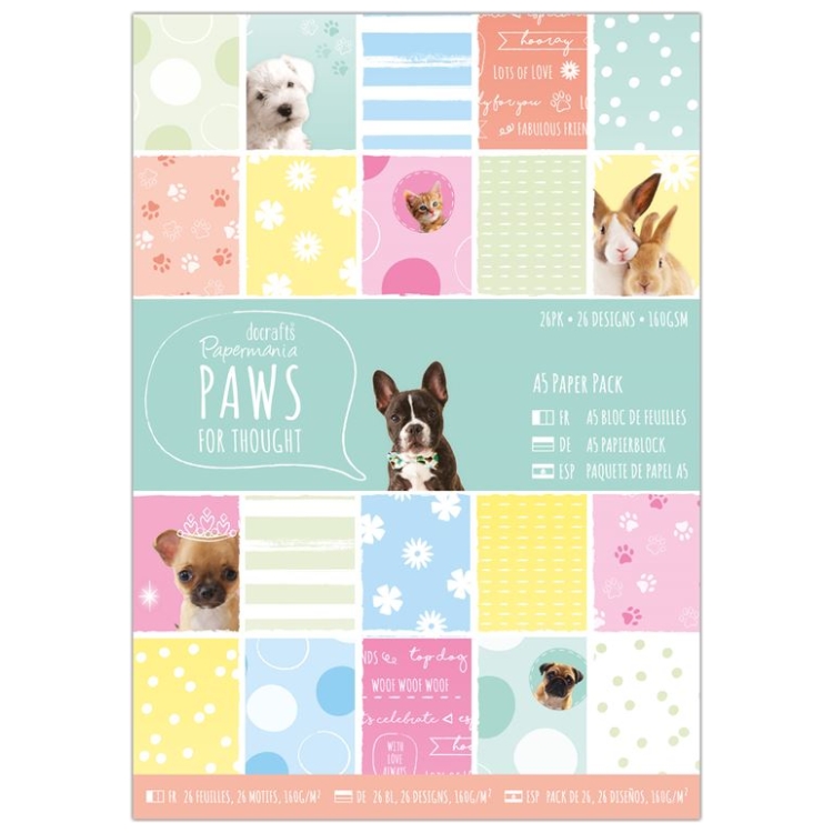 DOCRAFTS DESIGNER PAPER A5 ASSORTED - PMA160253 - Image 1