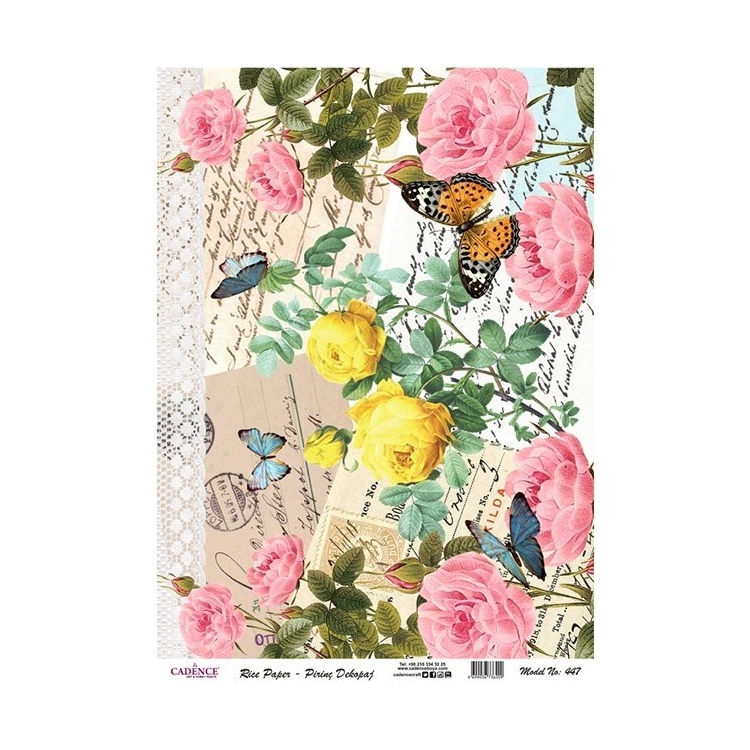CADENCE DECOUPAGE RICE PAPER A3 - 447 - Image 1