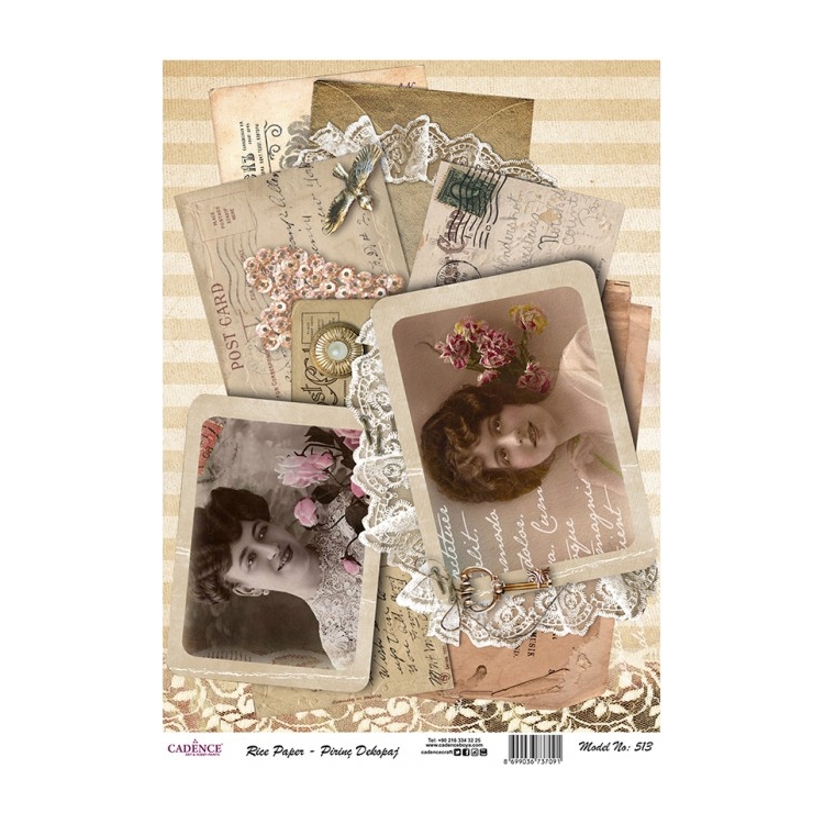 CADENCE DECOUPAGE RICE PAPER A3 - 513 - Image 1