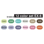 COPIC SKETCH SET - 12 COLORS SET EX-6 - Image 2